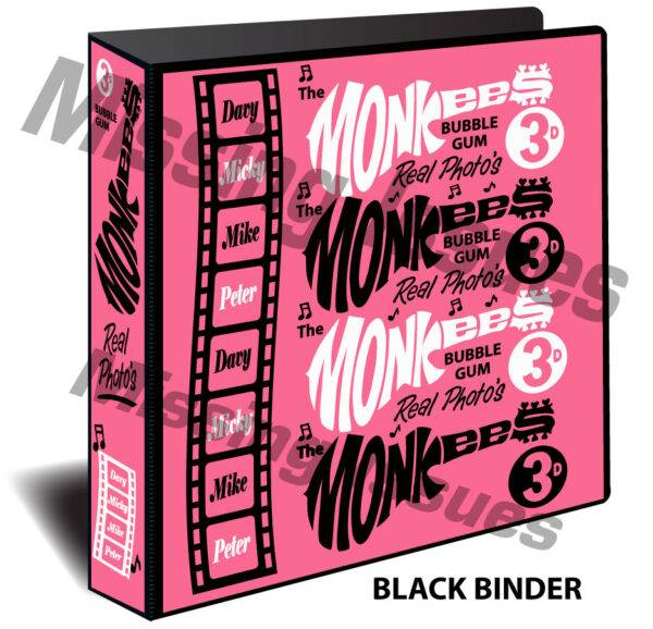 The-Monkees-Style-Pink-Trading-Card-Album-Binder-Black