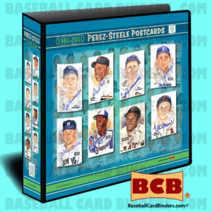 1980-2001-Perez-Steele-Style-Baseball-Postcard-Presentation-Album-Binder